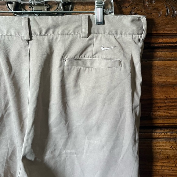 Nike Men's Beige Flat Front Shorts - Picture 3 of 5